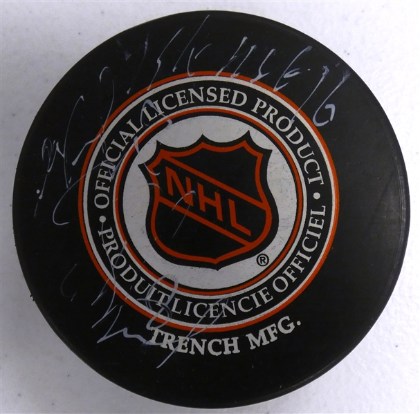Konstantinov, Kozlov & Larionov Autographed Puck