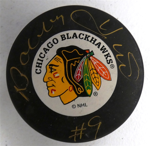 Bobby Hull Autographed Blackhawks Puck