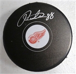 Patrick Kane Autographed Red Wings Puck