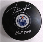 Jari Kurri Autographed Oilers Puck w/ HOF