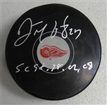 Darren McCarty Autographed Red Wings Puck w/ Cup Years