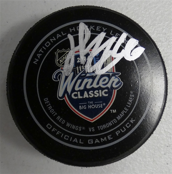 Henrik Zetterberg Autographed 2014 Winter Classic Puck