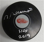 Vaclav Nedomansky Autographed Red Wings Puck w/ HOF