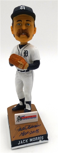 Jack Morris Autographed Fuzzy Mustache Bobblehead