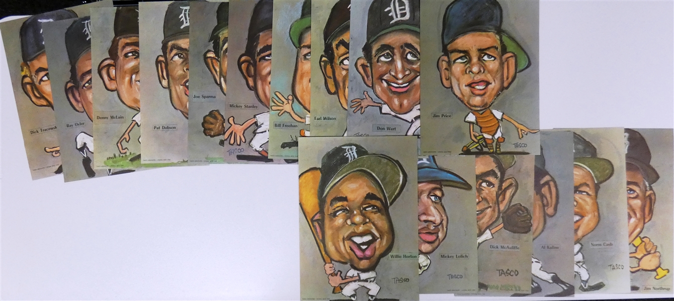 1968 Detroit Tigers Tasco Lithograph Set