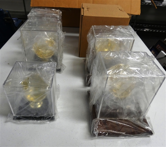 Lot of 6 Acrylic Baseball Cases