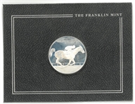 Franklin Mint .3350 Troy Oz. Silver Coin - Horse Racing