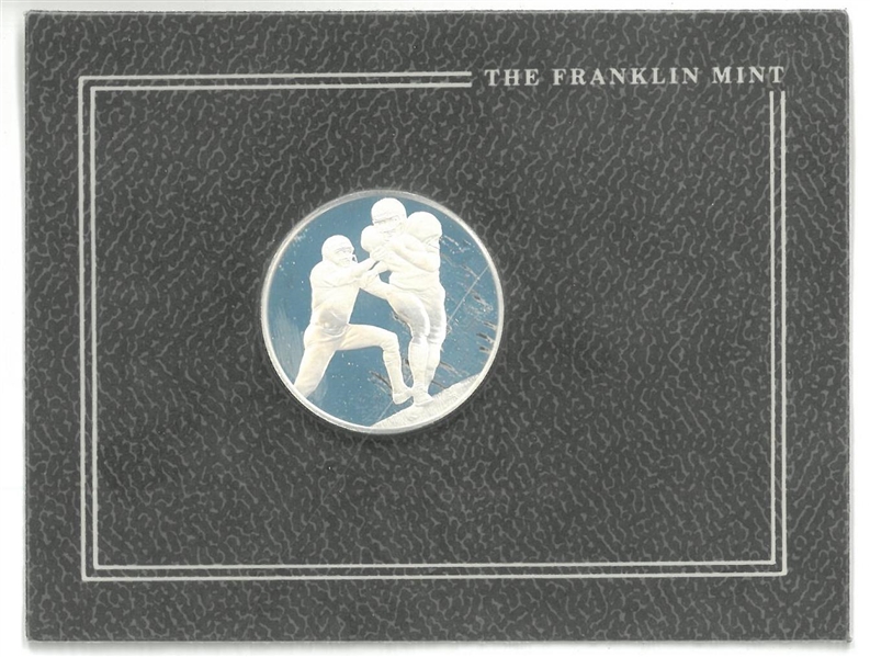 Franklin Mint .3350 Troy Oz. Silver Coin - Football