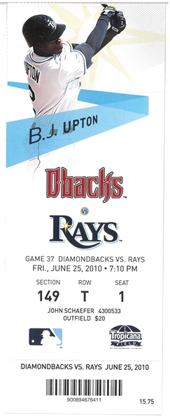 Edwin Jackson No Hitter Ticket