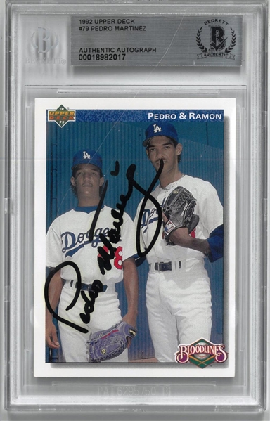 Pedro Martinez Autographed 1992 Upper Deck