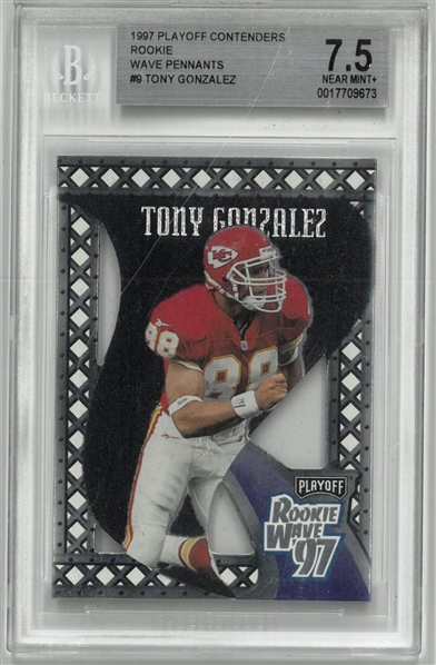 Tony Gonzalez BGS 7.5 1997 Playoff Contenders 