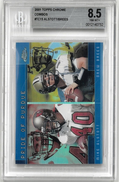 Alstott/Brees BGS 8.5 2001 Topps Chrome