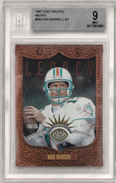 Dan Marino BGS 9 1997 Leaf Fractal