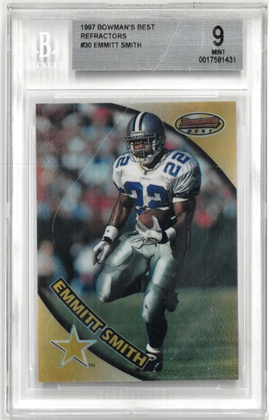 Emmitt Smith BGS 9 1997 Bowmans Best Refractor