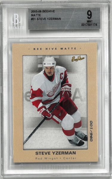Steve Yzerman BGS 9 2005/06 Beehive #96/100