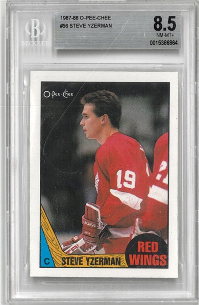Steve Yzerman BGS 8.5 1987/88 O-Pee-Chee