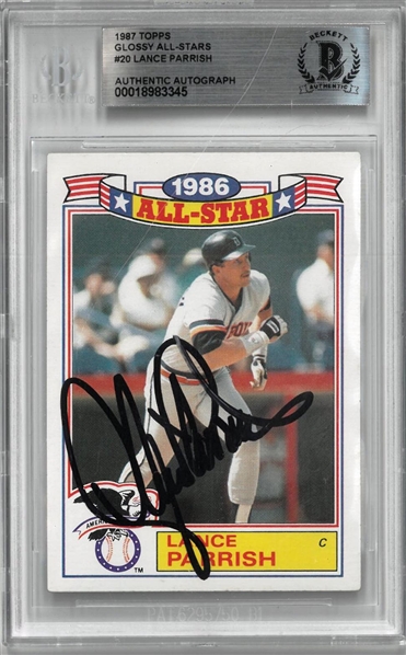 Lance Parrish Autographed 1987 Topps All Star