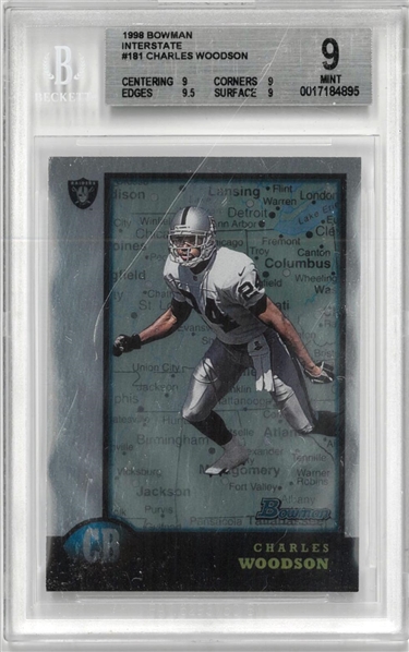 Charles Woodson BGS 9 1998 Bowman Interstate