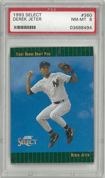 Derek Jeter PSA 8 1993 Select