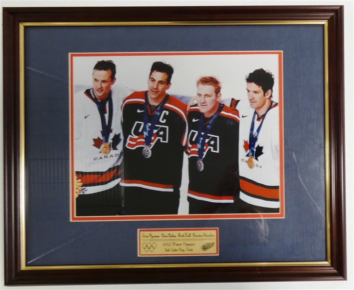 Yzerman, Shanahan, Chelios and Hull Framed 11x14