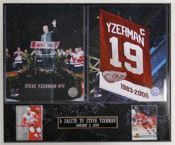 Steve Yzerman Double 8x10 Plaque