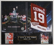 Steve Yzerman Double 8x10 Plaque