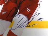 Nicklas Lidstrom & Chris Osgood Autographed Framed 16x20 