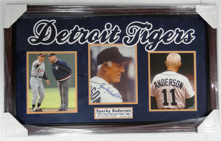 Sparky Anderson Autographed 8x10 Collage (Pick Up Only)