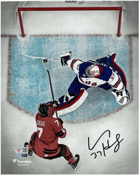 Connor Hellebuyck Autographed 8x10