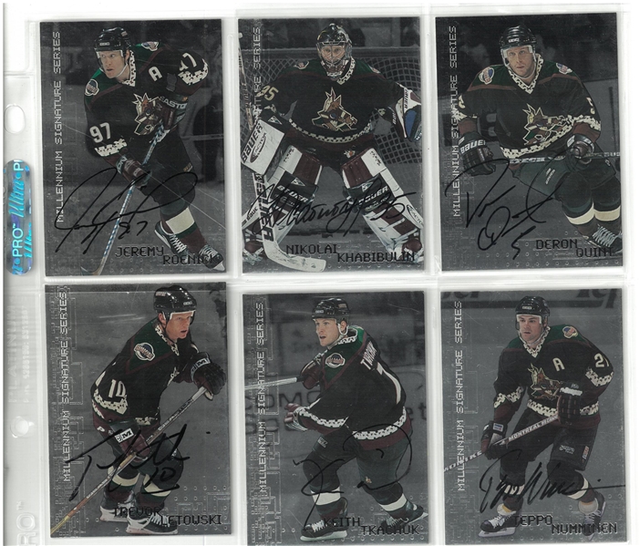 Phoenix Coyotes Be a Player Autographed Card Lot