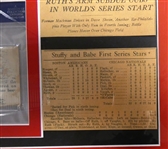 1918 World Series Game 1 Ticket Stub Framed Display - Red Sox vs. Cubs