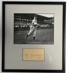 Cy Young Autographed Index Card Framed Display