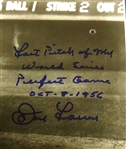 Don Larsen World Series Perfect Game Ticket & Autographed Photo Display - 1956 World Series Game 5