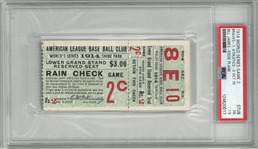 1914 World Series Game 2 Ticket Stub - PSA 1.5 Braves vs. Athletics