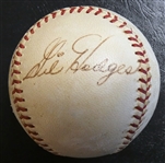 Gil Hodges, Heinie Manush & Sam Rice Autographed Baseball