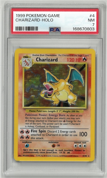 Charizard PSA 7 1999 Pokemon Game Holo