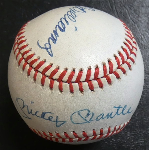 Triple Crown Autographed Baseball (Mantle, Williams, Cabrera, Yaz, Robinson)