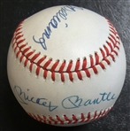 Triple Crown Autographed Baseball (Mantle, Williams, Cabrera, Yaz, Robinson)