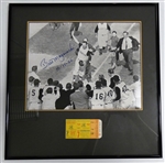 Bill Mazeroski Autographed 1960 World Series Game 7 Ticket Display