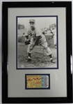 Johnny Podres Autographed 1955 World Series Game 7 Display
