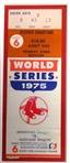 Carlton Fisk Autographed 1975 World Series Game 6 Ticket Display