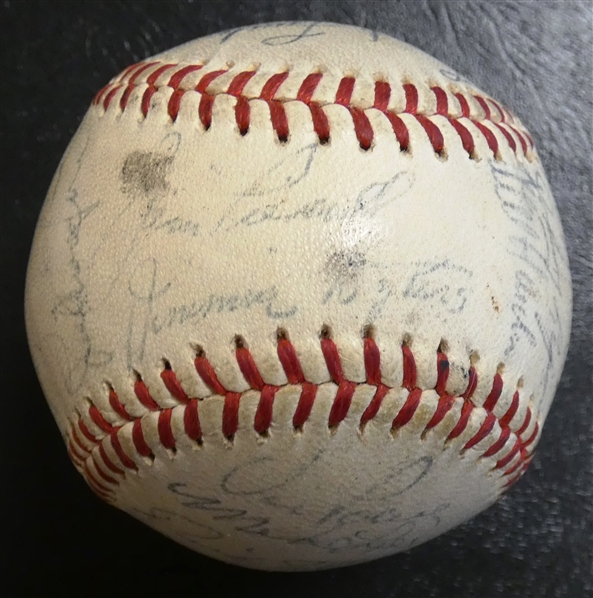1961 Cleveland Indians Team Signed Baseball