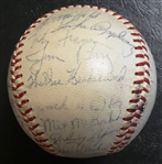 1961 Cleveland Indians Team Signed Baseball
