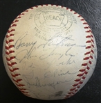 1961 Cleveland Indians Team Signed Baseball