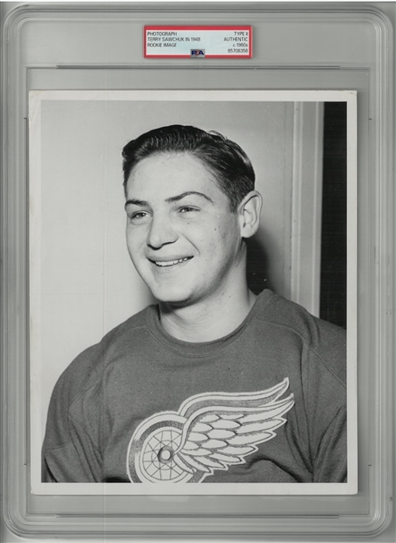 Terry Sawchuk 1948 Rookie 8x10 Type II Photo