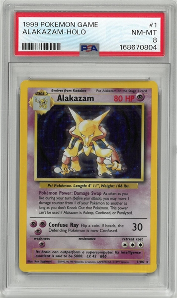 Alakazam PSA 8 1999 Pokemon Game Holo