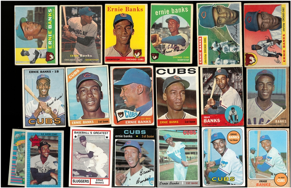 Ernie Banks Card Lot