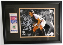 Rick Dempsey Autographed 1983 World Series Game 5 Ticket Display