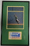 Joe Rudi Autographed 1972 World Series Game 2 Ticket Display