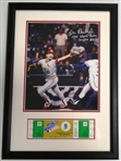 Don Denkinger Autographed 1985 World Series Game 6 Blown Call Ticket Display